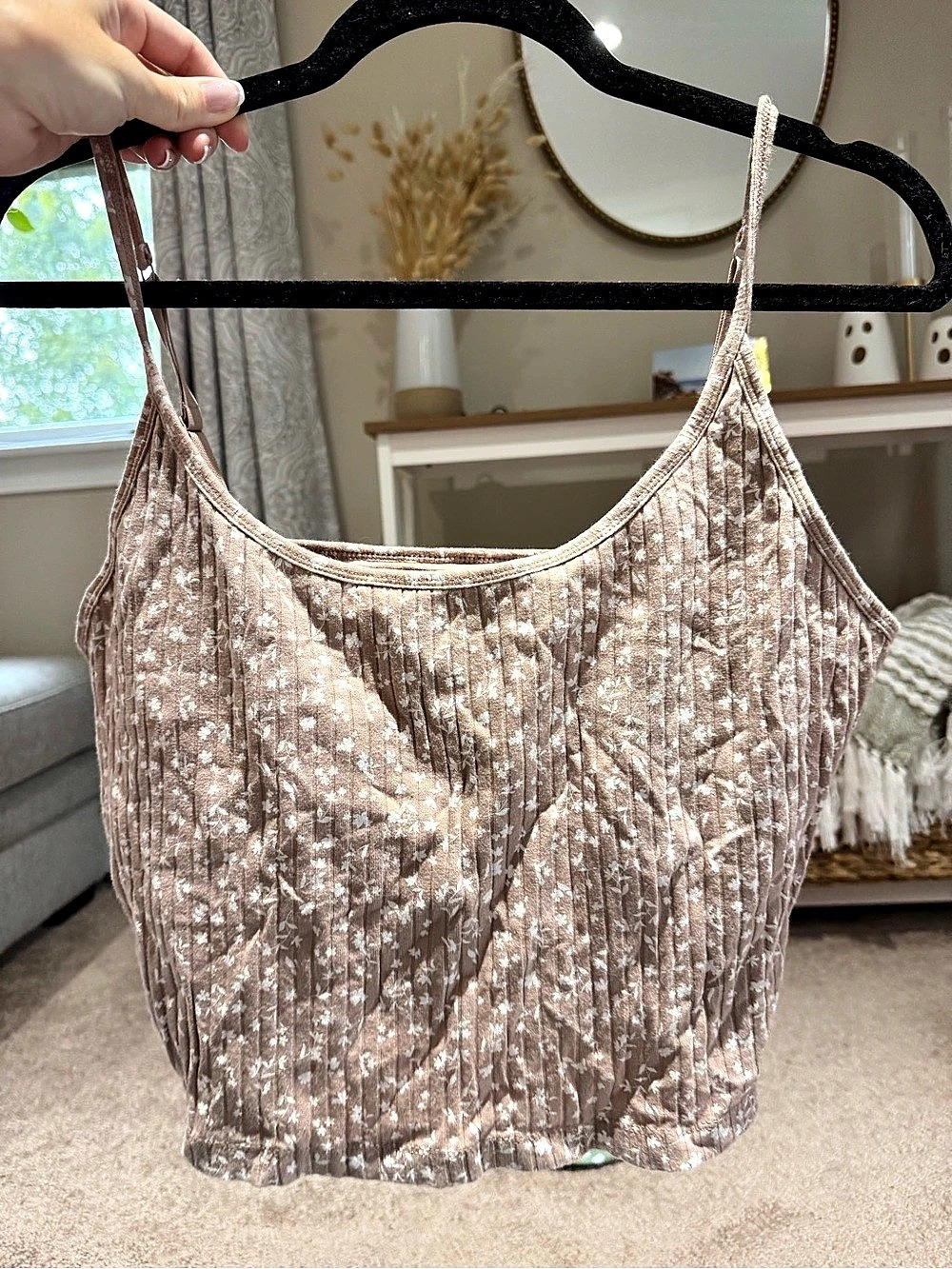Old Navy Floral Tank Top in Brown XL Like New